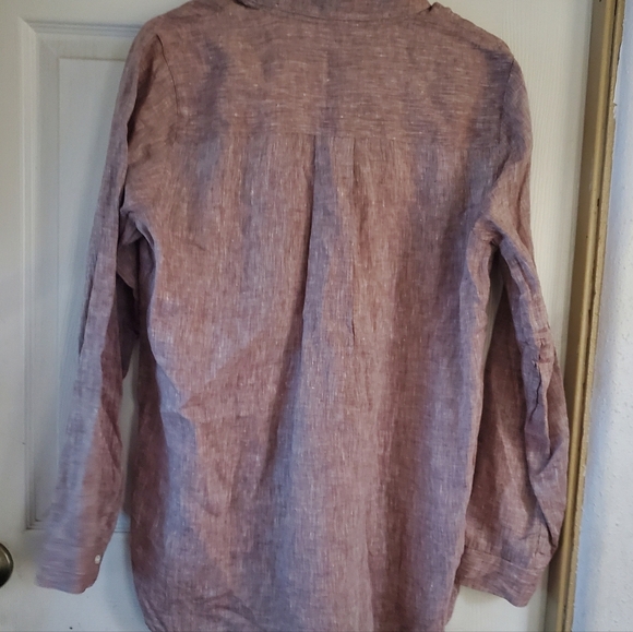 J Mclaughlin Button Down Womans Linen Blouse, Size Medium - Picture 8 of 8